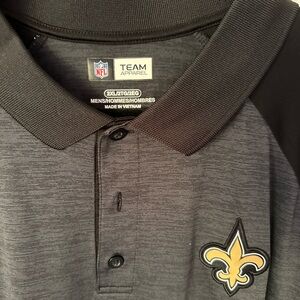 Team Apparel Black and Gray Polo Shirt